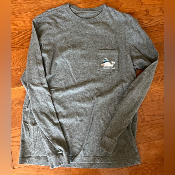 Vineyard Vines ⛄️ Snowman 2016 Holiday Long Sleeve Whale Tee ❄️ 🎄 - Picture 5 of 5